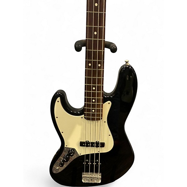 Used Fender Standard Jazz Bass Left Handed Black Electric Bass Guitar