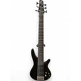 Used Ibanez SR706 6 String Trans Black Electric Bass Guitar