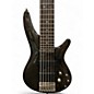 Used Ibanez SR706 6 String Trans Black Electric Bass Guitar