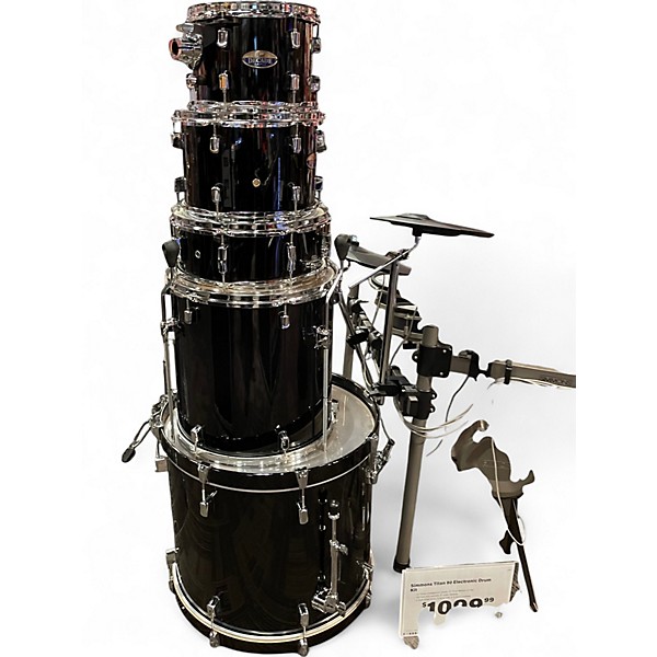 Used Pearl 5 Piece Decade Maple Black Drum Kit