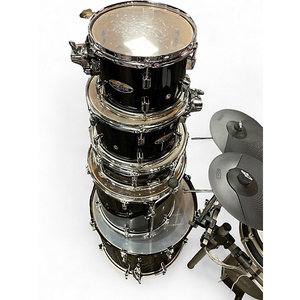 Used Pearl 5 Piece Decade Maple Black Drum Kit