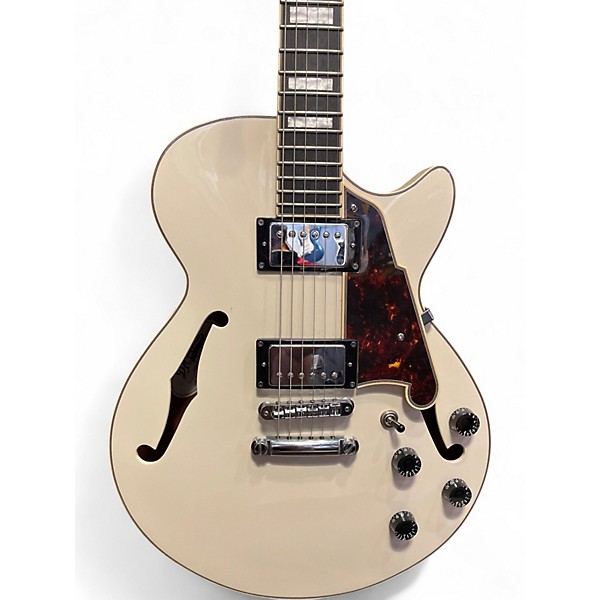 Used D'Angelico Premier Series SS White Hollow Body Electric Guitar
