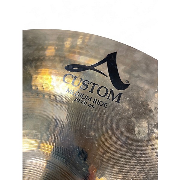Used Zildjian 20in A Custom Medium Ride Cymbal