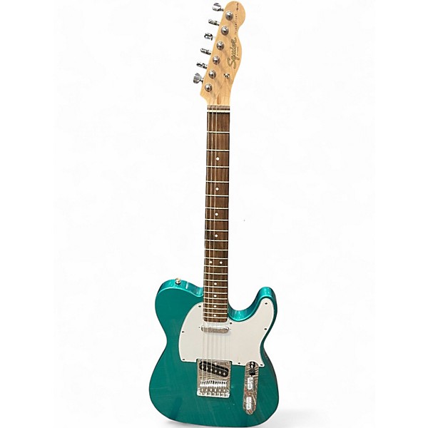 Used Squier Affinity Telecaster Green Solid Body Electric Guitar