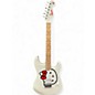 Used Squier Hello Kitty Stratocaster Single Hum Black With Kitty Pickguard White Solid Body Electric Guitar thumbnail