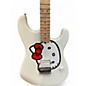 Used Squier Hello Kitty Stratocaster Single Hum Black With Kitty Pickguard White Solid Body Electric Guitar