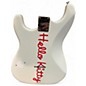 Used Squier Hello Kitty Stratocaster Single Hum Black With Kitty Pickguard White Solid Body Electric Guitar
