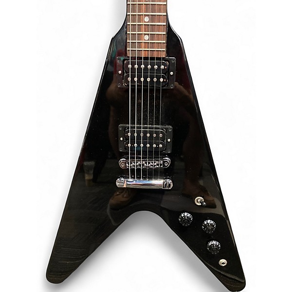 Used Gibson 80's Flying V Black Solid Body Electric Guitar