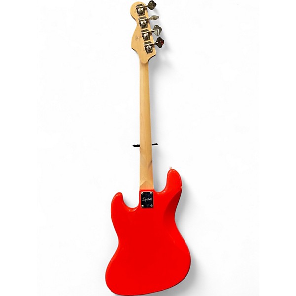 Used Squier Affinity Jazz Bass Red Electric Bass Guitar