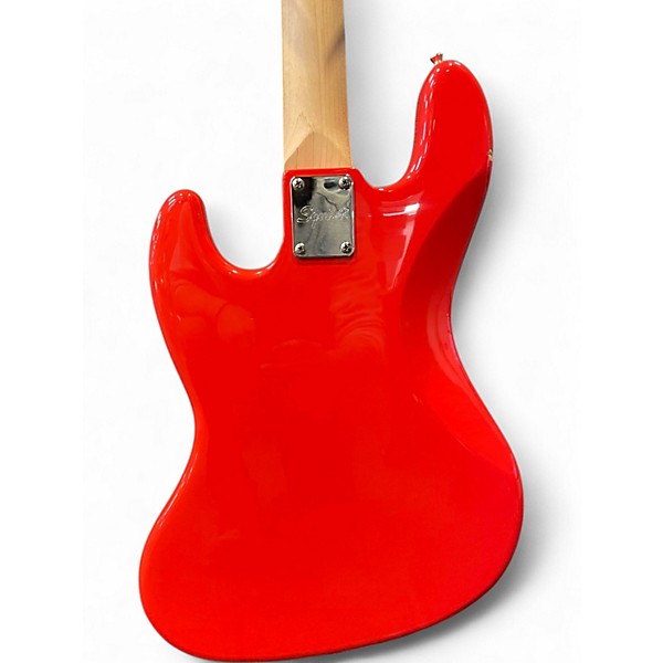 Used Squier Affinity Jazz Bass Red Electric Bass Guitar