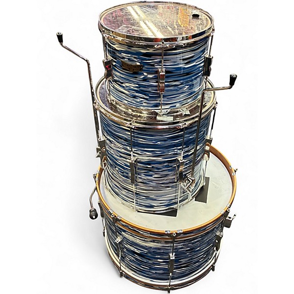 Used 2010s Ludwig 3 Piece Club Date Special Edition Fab Pack Seafoam Pearl Drum Kit