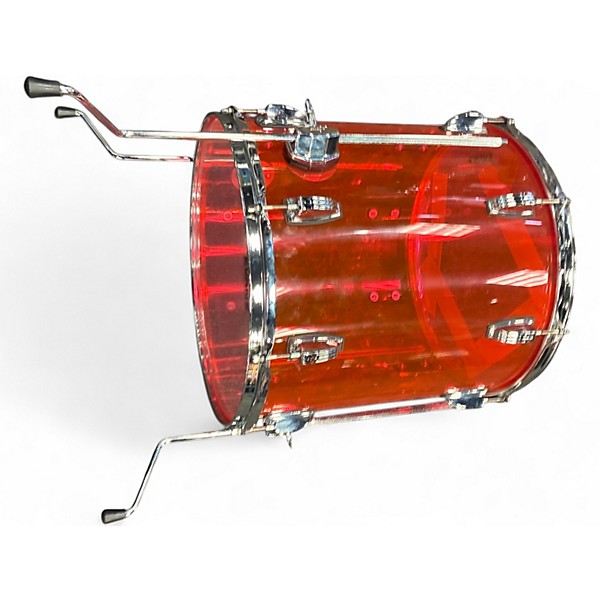 Used 2020s Ludwig 3 Piece Vistalite Ruby Drum Kit