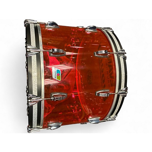 Used 2020s Ludwig 3 Piece Vistalite Ruby Drum Kit