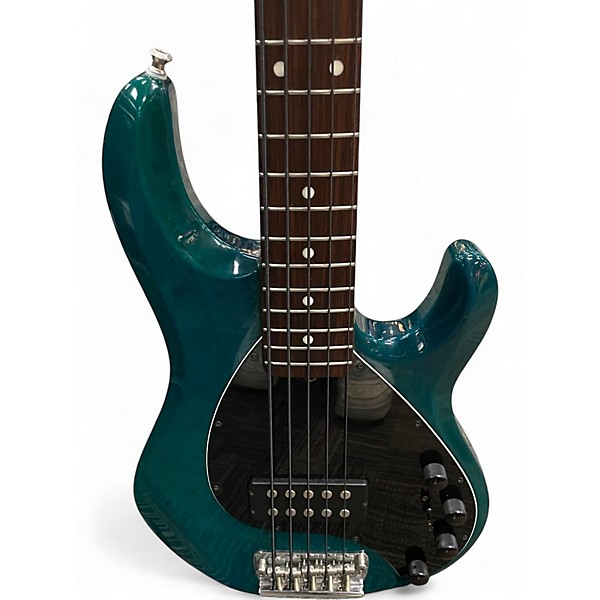 Used Ernie Ball Music Man Stingray 5 H Turquoise Electric Bass Guitar