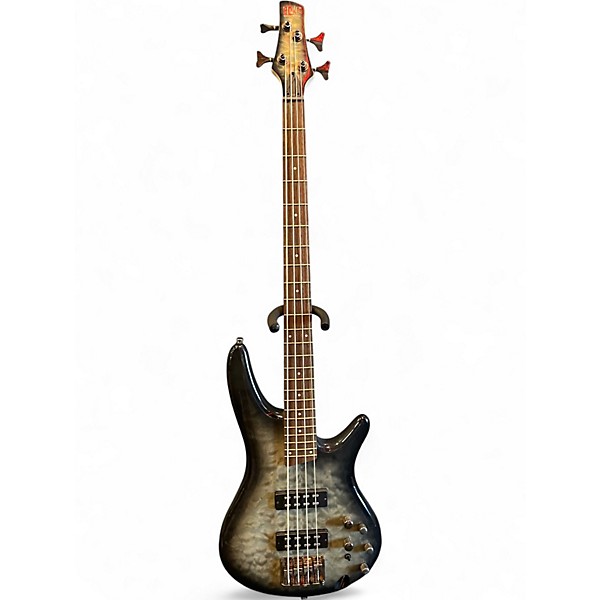 Used Ibanez SR400EQM Trans Gray Electric Bass Guitar
