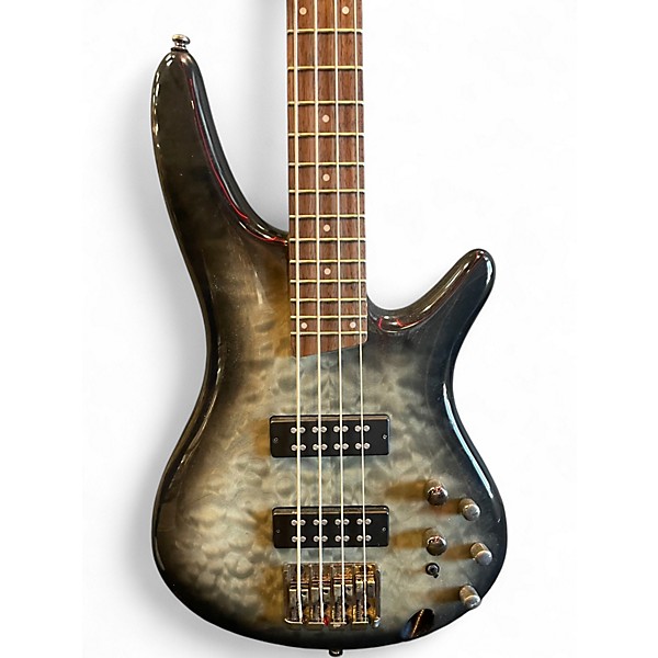 Used Ibanez SR400EQM Trans Gray Electric Bass Guitar