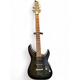 Used Schecter Guitar Research C1 Platinum Trans Black Solid Body Electric Guitar