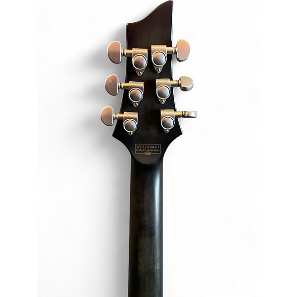 Used Schecter Guitar Research C1 Platinum Trans Black Solid Body Electric Guitar