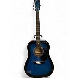 Used Johnson JG-610-Acousitc Blue Acoustic Guitar