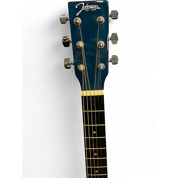 Used Johnson JG-610-Acousitc Blue Acoustic Guitar