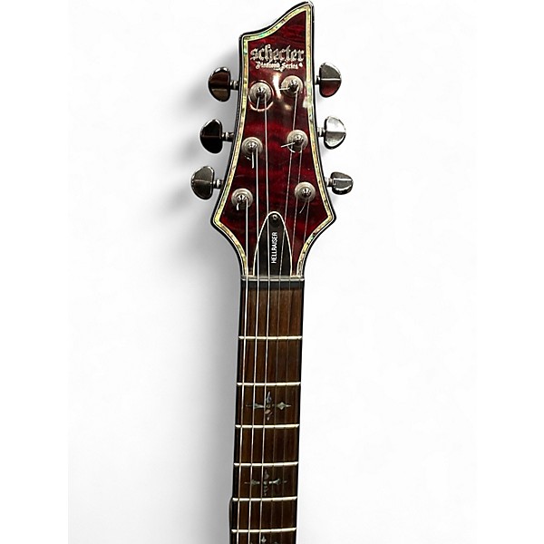 Used Schecter Guitar Research Diamond Series Hellraiser C7FR Black Cherry Solid Body Electric Guitar