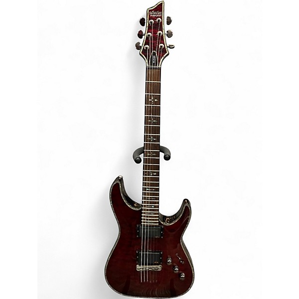 Used Schecter Guitar Research Diamond Series Hellraiser C7FR Black Cherry Solid Body Electric Guitar