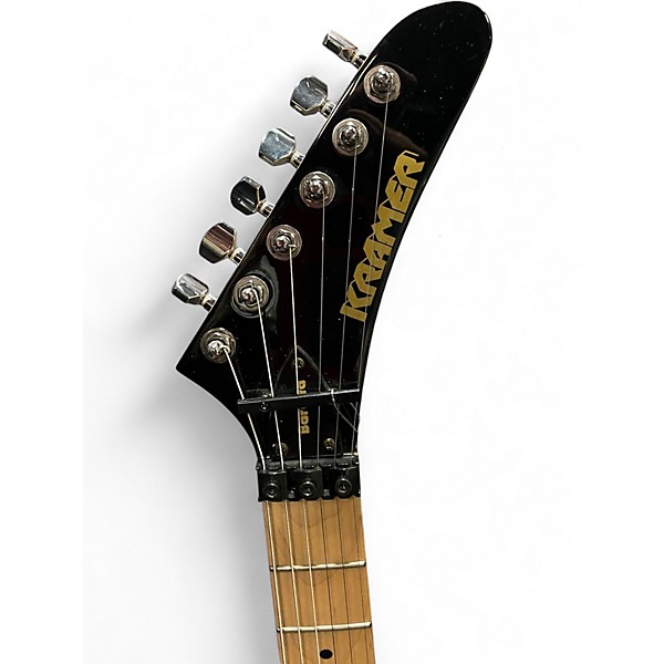 Used Kramer Baretta Feral Cat Rainbow Leopard Black Solid Body Electric Guitar