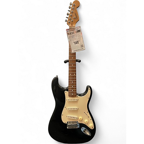 Used Squier Affinity Stratocaster Black Solid Body Electric Guitar