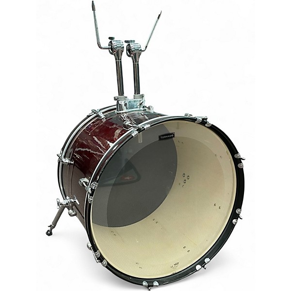 Used Mapex 4 Piece tornado Wine Red Drum Kit