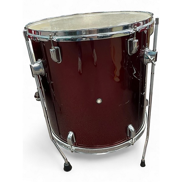 Used Mapex 4 Piece tornado Wine Red Drum Kit