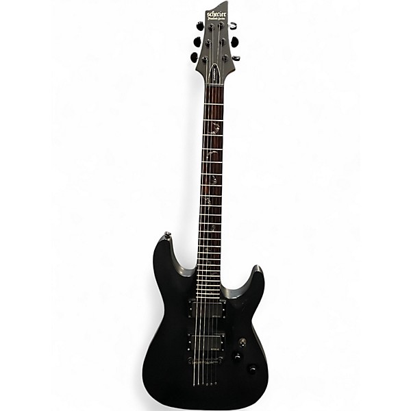 Used Schecter Guitar Research Diamond Damien 6 Black Solid Body Electric Guitar