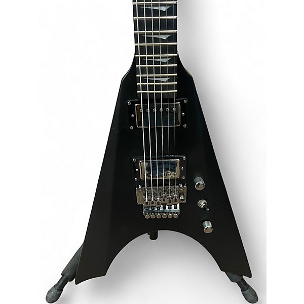 Used Kramer Nite V Satin Black Solid Body Electric Guitar