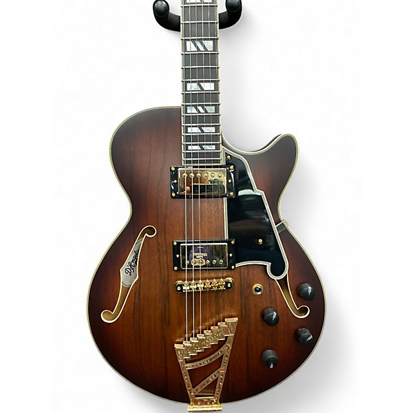 Used D'Angelico deluxe ss Vintage Sunburst Hollow Body Electric Guitar