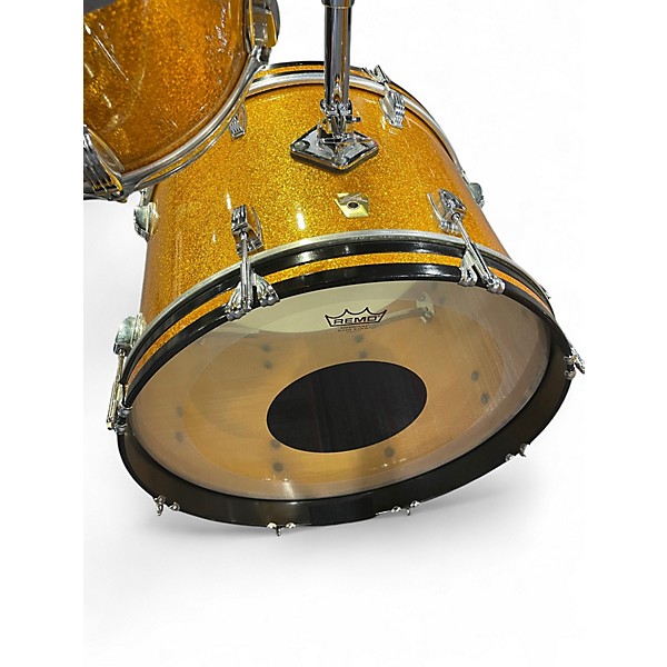 Used Ludwig 3 Piece Down beat Gold Drum Kit
