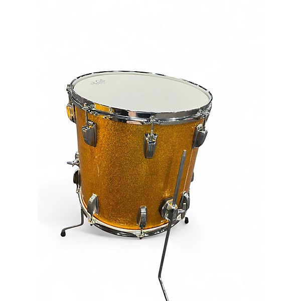 Used Ludwig 3 Piece Down beat Gold Drum Kit