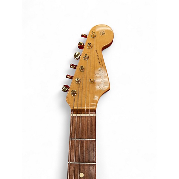 Vintage 1993 Fender Custom Shop Matched Tele / Strat Set Quilt top 3 Tone Sunburst Solid Body Electric Guitar