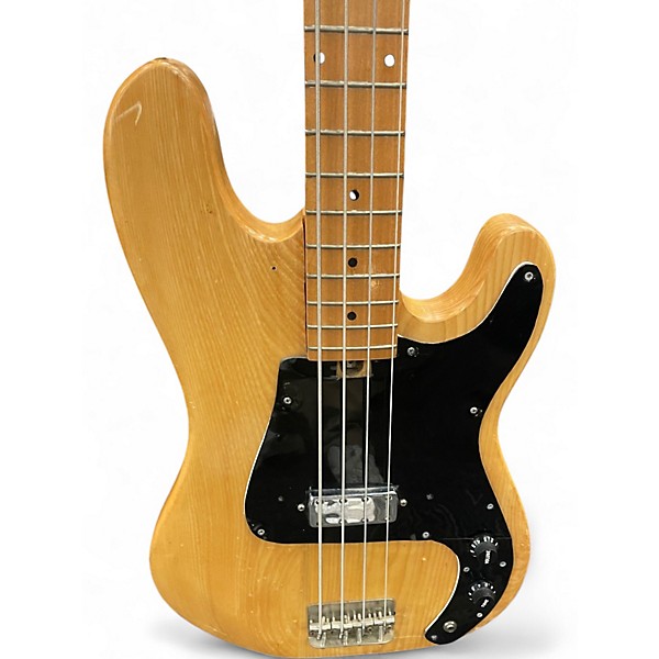 Vintage 1980s Memphis Precision Bass Natural Electric Bass Guitar
