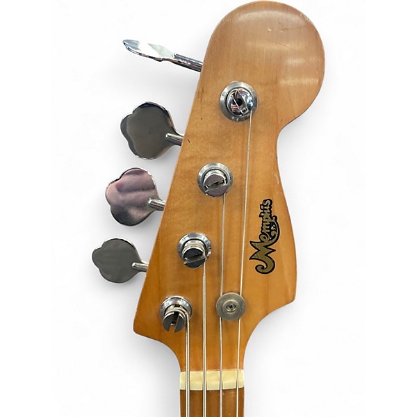 Vintage 1980s Memphis Precision Bass Natural Electric Bass Guitar