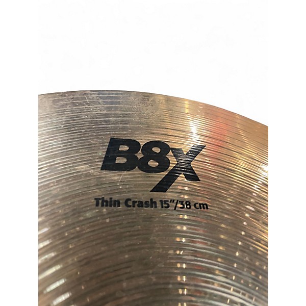 Used SABIAN 15in B8X THIN CRASH Cymbal