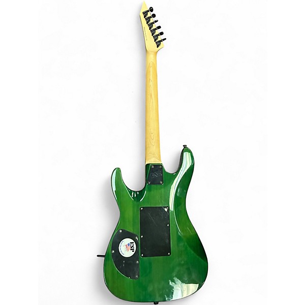 Used ESP LTD MH100QM Green Solid Body Electric Guitar