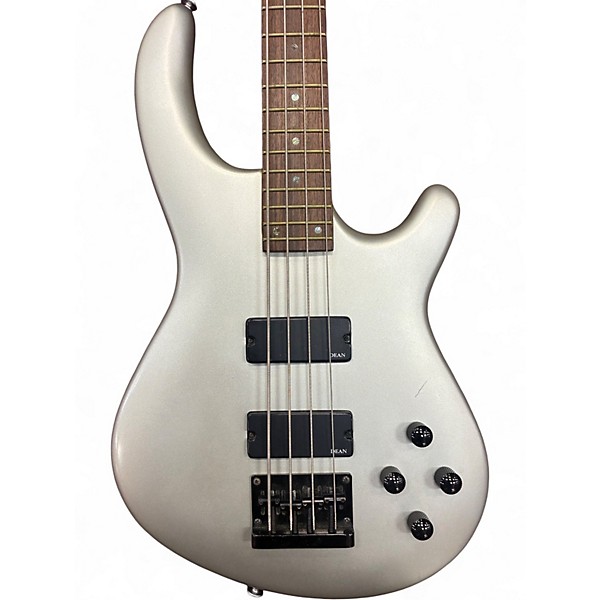 Used Dean EDGE-4 Silver Electric Bass Guitar