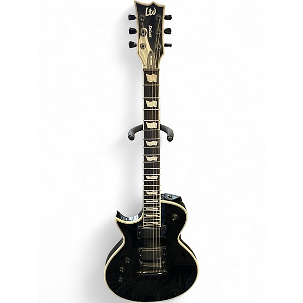 Used ESP LTD EC1000 Deluxe Left Handed Black Electric Guitar