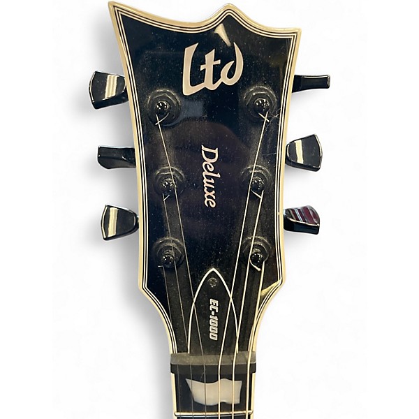 Used ESP LTD EC1000 Deluxe Left Handed Black Electric Guitar