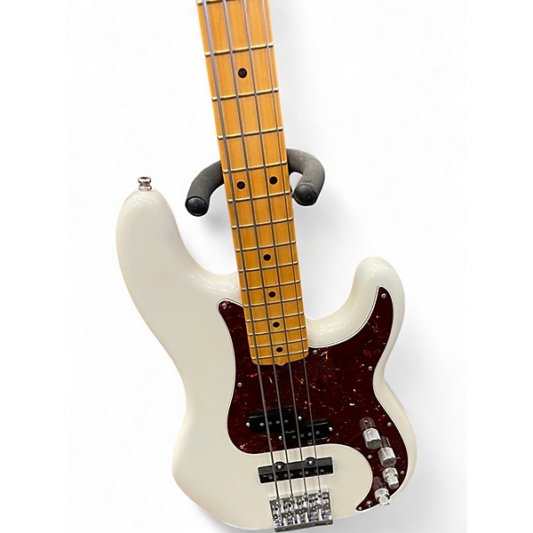 Used Fender American Ultra Precision Bass Arctic White Electric Bass Guitar