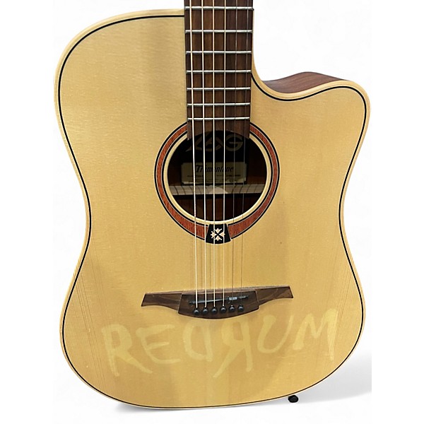 Used Lag Guitars T70DCE Natural Acoustic Electric Guitar