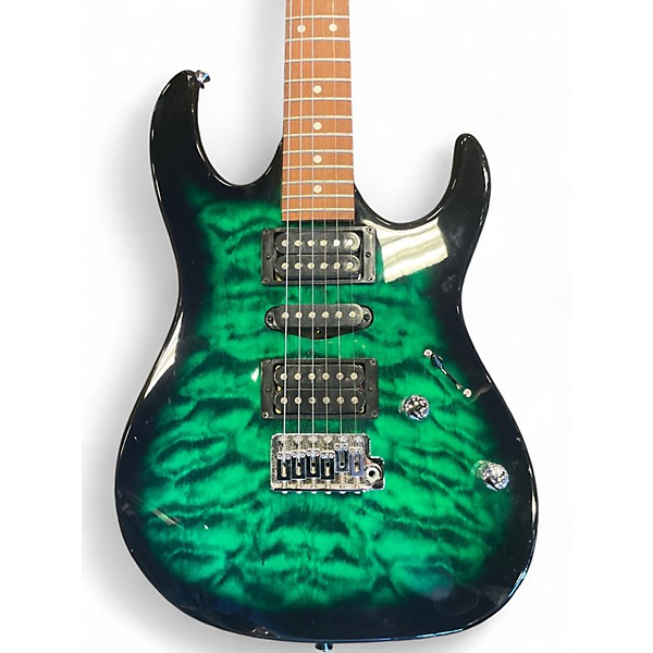 Used Ibanez GRX70QA Green Solid Body Electric Guitar