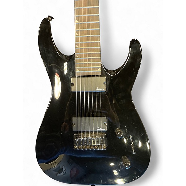 Used Jackson JS22-7 Dinky 7 String Black Solid Body Electric Guitar