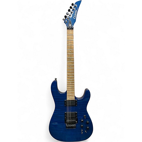 Used Carvin JB200C Jason Becker Tribute Trans Blue Solid Body Electric Guitar