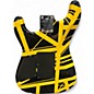 Used EVH Striped Series Black With Yellow Black and Yellow Solid Body Electric Guitar