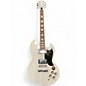 Used Leo Jaymz DOUBLE CUT STANDARD White Solid Body Electric Guitar thumbnail